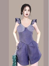 Korean Style Drape Strap Fashion Suits 