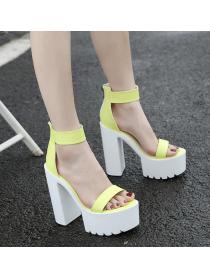 European fashion high-heeled open toe platform fashion sandals
