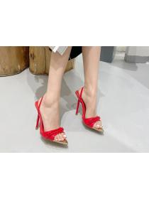 European fashion chain high-heeled shoes pointed sandals
