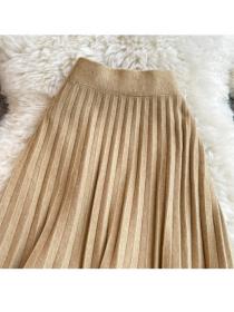 New style high-waisted A-line pleated skirt 