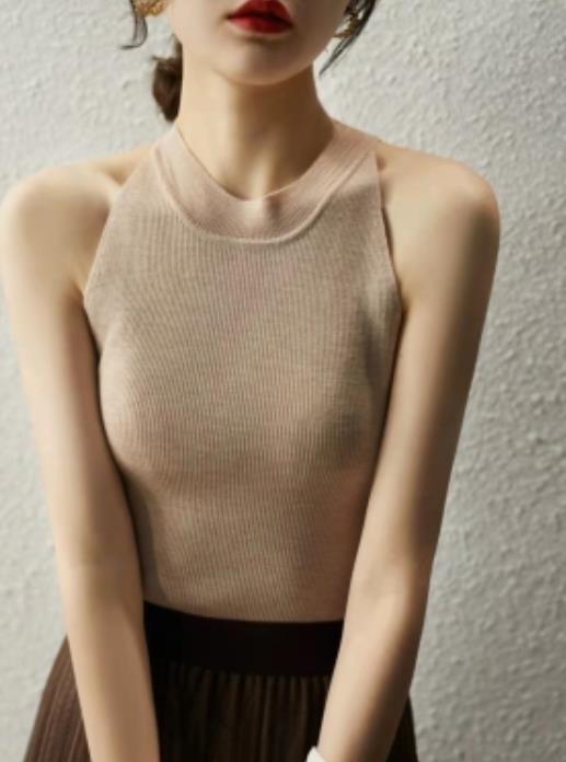 Outlet Simple Pure Color Knitting Top