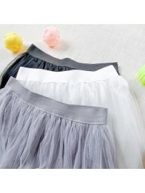 Fashion style High-waist mesh skirt spring and summer Elastic waist Skirt