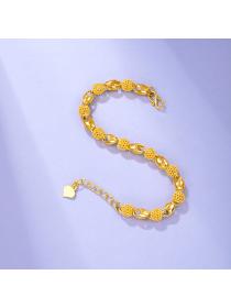 Outlet Gold Plated Beads Hollow Out Glossy Delicate Bracelet