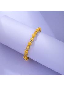 Outlet Gold Plated Beads Hollow Out Glossy Delicate Bracelet