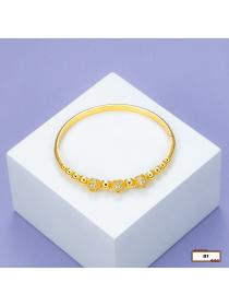 Outlet Fashion style Round Bracelet Gold Plated Zircon Bracelet for women
