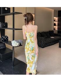 On Sale Strap Flower Printing Fashion Dress 