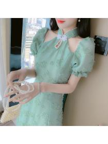 Outlet Chinese style young girl cheongsam dress