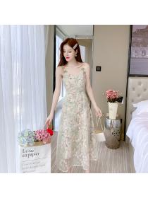 New style Summer Chiffon Floral Sling Dress