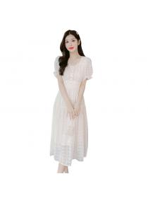 New style Summer Chiffon Embroidered Dress for women