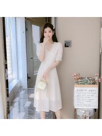 New style Summer Chiffon Embroidered Dress for Women