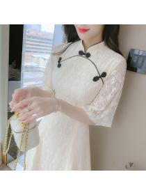 Chinese style young girl fashion cheongsam dress