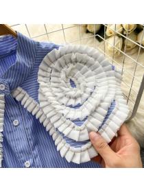 Summer new pleated 3D large flower loose matching sleeveless shirt