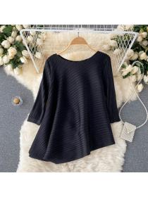Summer new Fashion pleated chiffon top for women