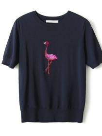  For Sale Sequin Flamingo Knitting Top 