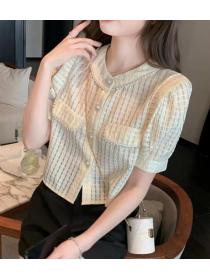 New Style Peral Matching Fashion Blouse 