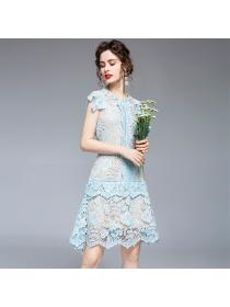 On sale lace Short-sleeved fashion slim dress for women