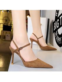 Fashion simple stiletto suede sandals for women