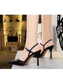 Korean fashion banquet stiletto high-heeled satin strap sandals
