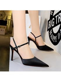 Korean fashion banquet stiletto high-heeled satin strap sandals