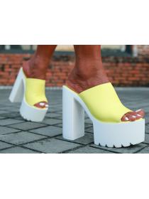 Fashion high-heeled platform European fashion  slippers for women