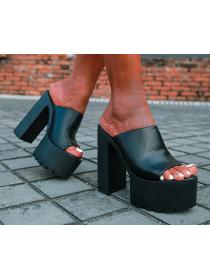 Fashion high-heeled platform European fashion  slippers for women