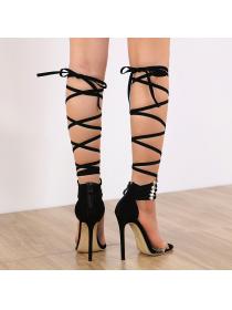 Roman style straps 12cm high-heeled sandals available in sizes 25-42