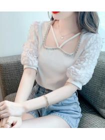 Discount  Hollow Out Crossing Fashion Top 