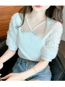Discount  Hollow Out Crossing Fashion Top 