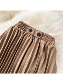 Fashion style Summer Pleated Slim Skirt for women