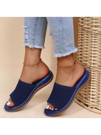 Hot sale Flat Summer Knitted Upper fashion slipper for women