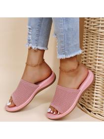 Hot sale Flat Summer Knitted Upper fashion slipper for women