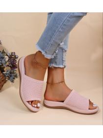 Hot sale Flat Summer Knitted Upper fashion slipper for women