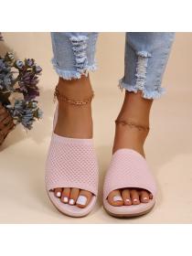 Hot sale Flat Summer Knitted Upper fashion slipper for women