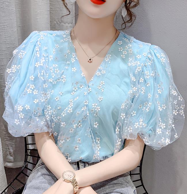 On Sale Puff Sleeve Sexy Strap Blouse