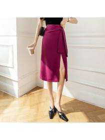 Summer new suit skirt split one-step skirt