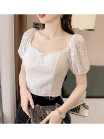New Style Hollow Out Drape Blouse 