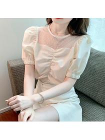 New Style Hollow Out Drape Blouse 