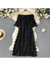 Unique style Chiffon Off shoulder Loose Long dress for women