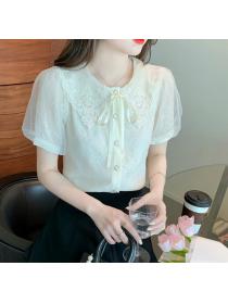 On Sale Doll Collars Lace Hollow Out Blouse 