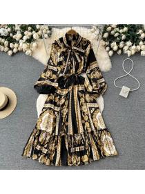 Vintage style Fashion Seaside dress Long dress for women