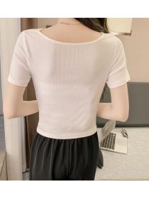 On Sale Pure Color Drpae Fashion Top 