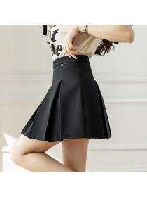 Korean style Summer Fashion Hot Pleated A-line Safety Short skirt for women