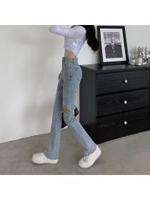  New style High Waist Stretch Thin High Waist Flare Jeans