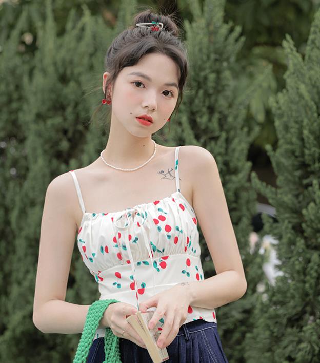 On Sale Strap Floral Fashion Sweet Top