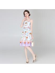 Trendy floral summer Sling dress