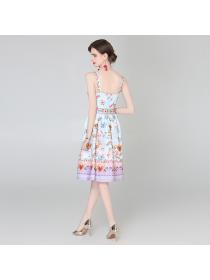 Trendy floral summer Sling dress