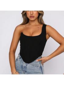 Outlet hot style Sexy satin fishbone off-the-shoulder corset top women's vest