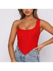 Outlet hot style Sexy satin fishbone off-the-shoulder corset top women's vest