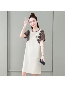 Summer temperament short-sleeved dress female embroidered dress