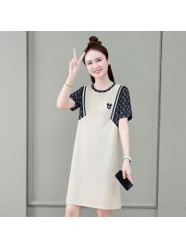 Summer temperament short-sleeved dress female embroidered dress